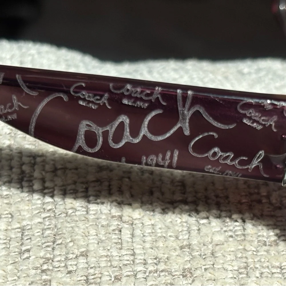 Coach Taryn Purple (Plum Horn) Sunglasses - Picture 3 of 9